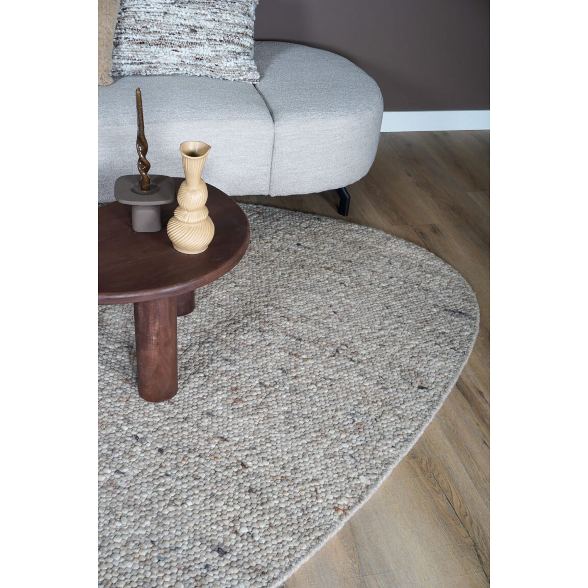 Rug Stone Donker Beige 417 - pebble -shaped 200 x 280 cm