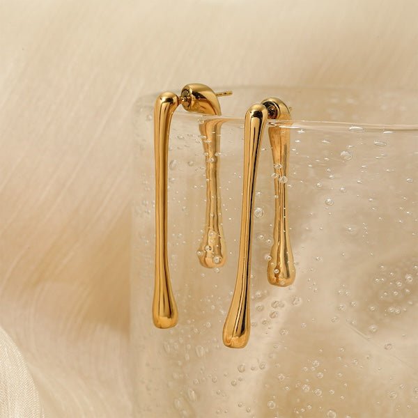 Minimalist Fluid Design Lava Earrings