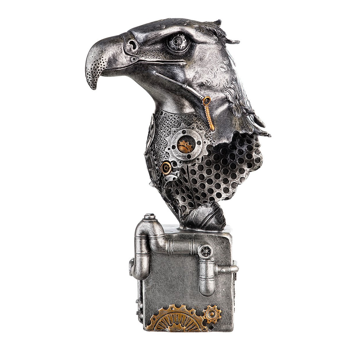 Poly sculpture "Steampunk Eagle"