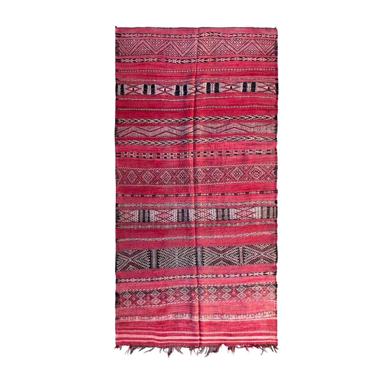 Pure wool Moroccan Kilim Berber rug 150 x 282 cm