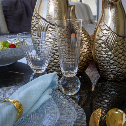 Verres à vin avec pied en diamant - lot de 4