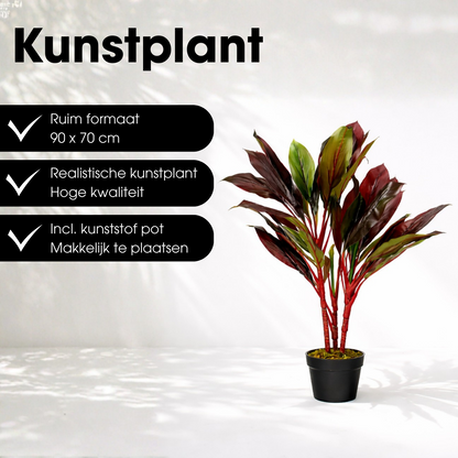 Artificial plant Cordyline Red