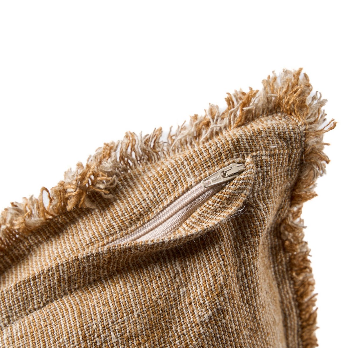 The Sahara Fringe Cushion Cover - Natural Brown - 50x50