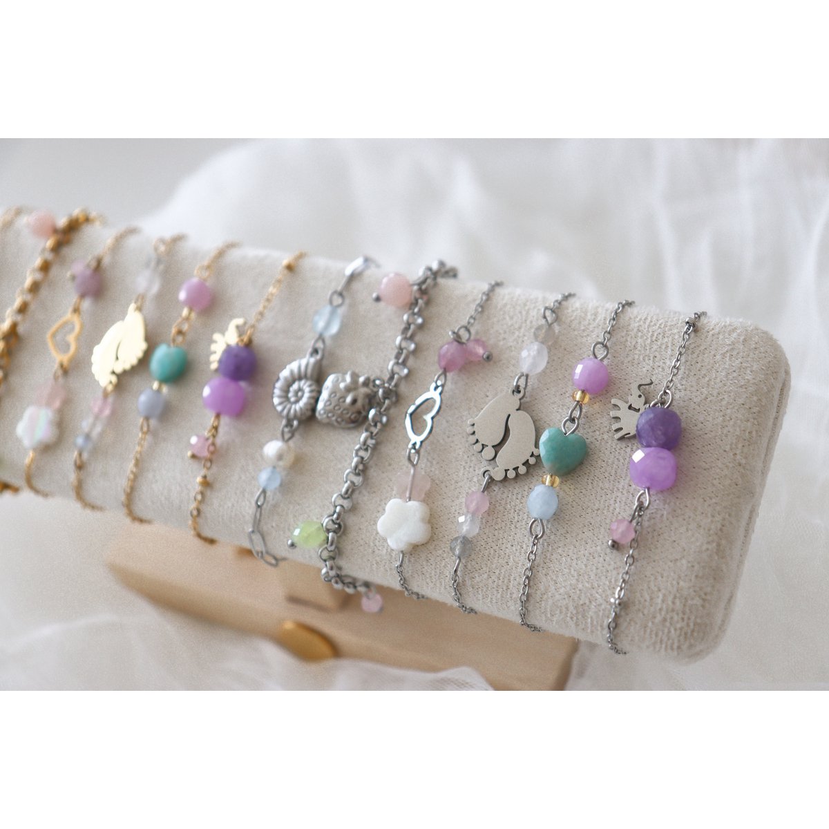 Baby Feet Loving Beginning Bracelet - Silver