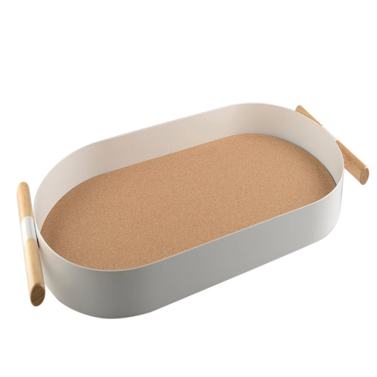 OVAL CORK WHITE TRAY