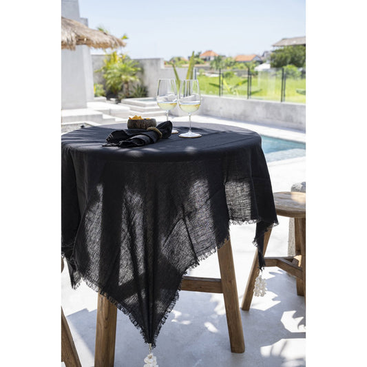 The Linen Tablecloth - Black - 150x200