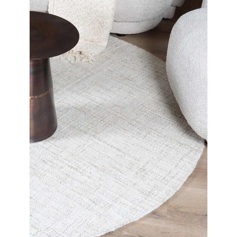Rug Cross Light Beige – Round ø200 cm