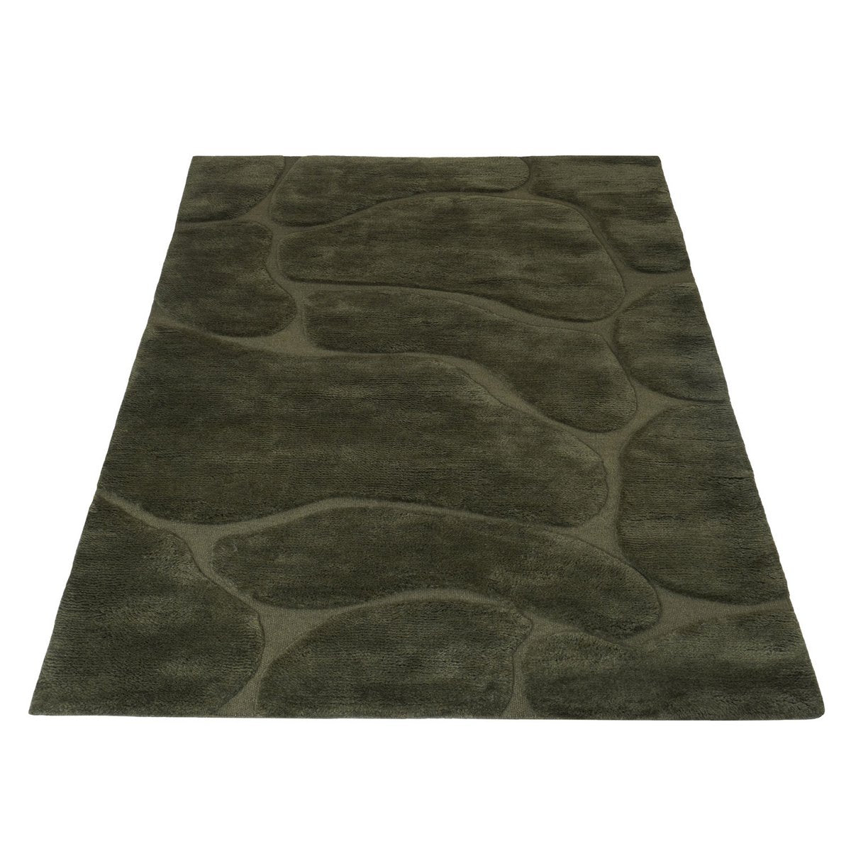 Superior Berber Rug Dark Green - 200 x 280 cm