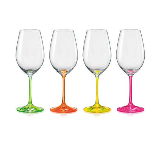 WINE GLASSES NEON 350ML-SET OF 4