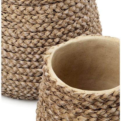The Fake Braided Planter - Natural - S