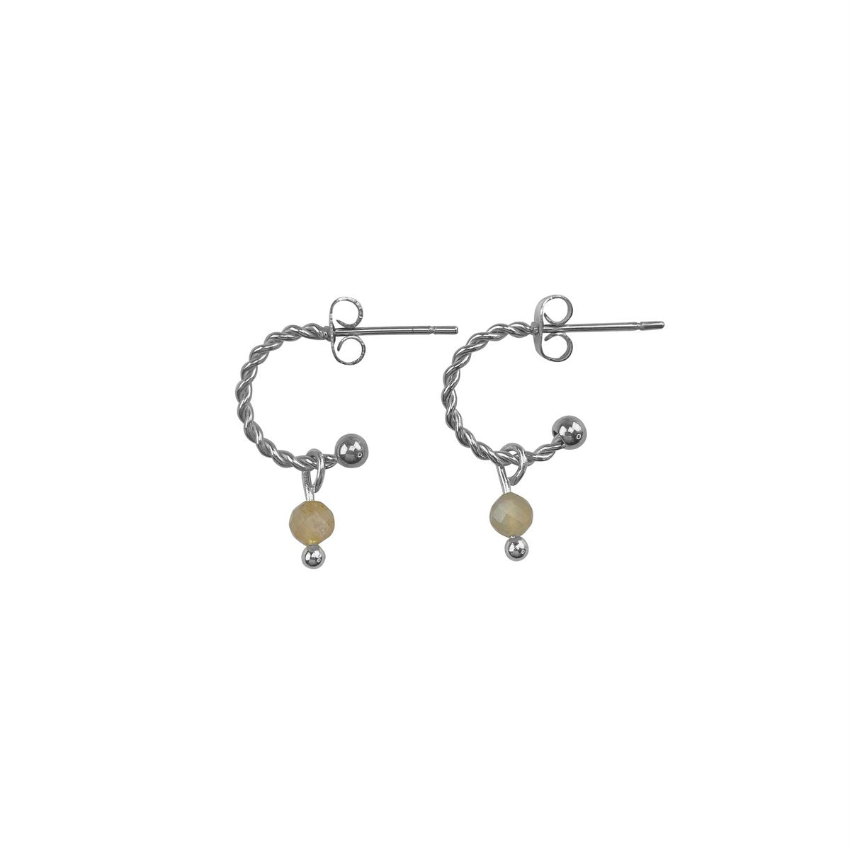 Earrings Sunstone - Silver