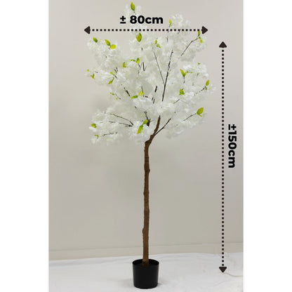 Artificial Cherry Blossom 150cm White