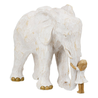 Figure elephant animal lover, natural color H.23 cm