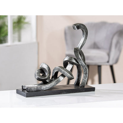 Sculpture cat stretching H.29 cm