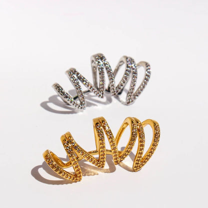 Dazzling Wrapped Line Ear Cuff-One piece