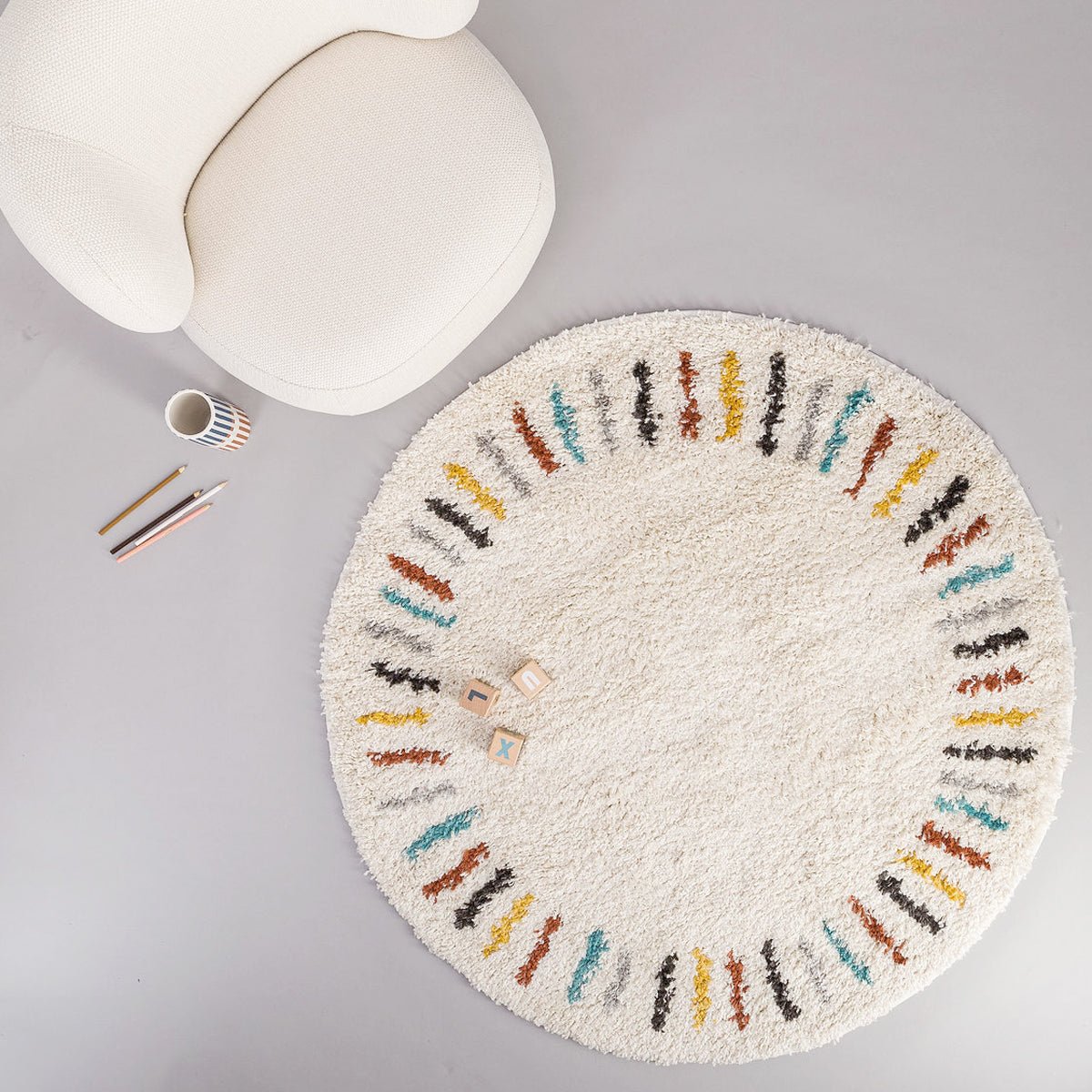 ARPEGE soft round children's rug