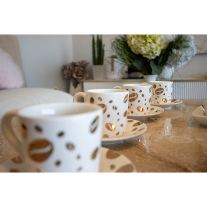 Coffee grain cups and sub -tasses - Lot of 4