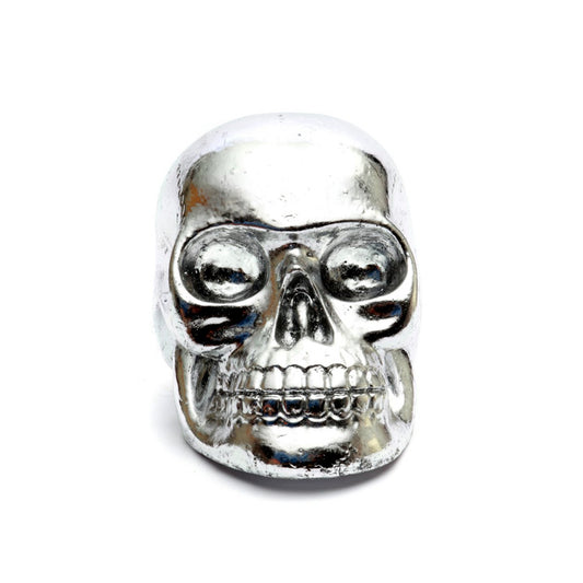 The Resin Skull Head Silver M