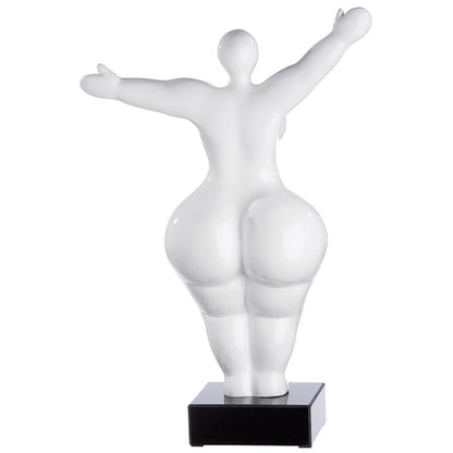 Poly sculpture "Lady" glossy white