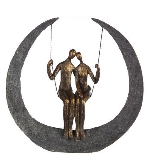 Poly/metal sculpture "Swing" bronze colored