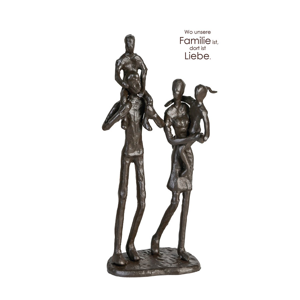 Design sculpture "Family" burnished H.22cm