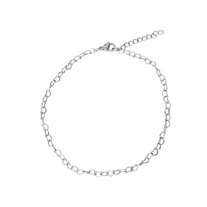 Hearts ankle strap - Silver