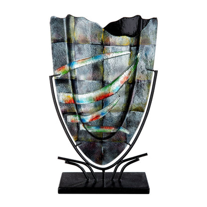 Glasart oval decorative vase "Varosia"