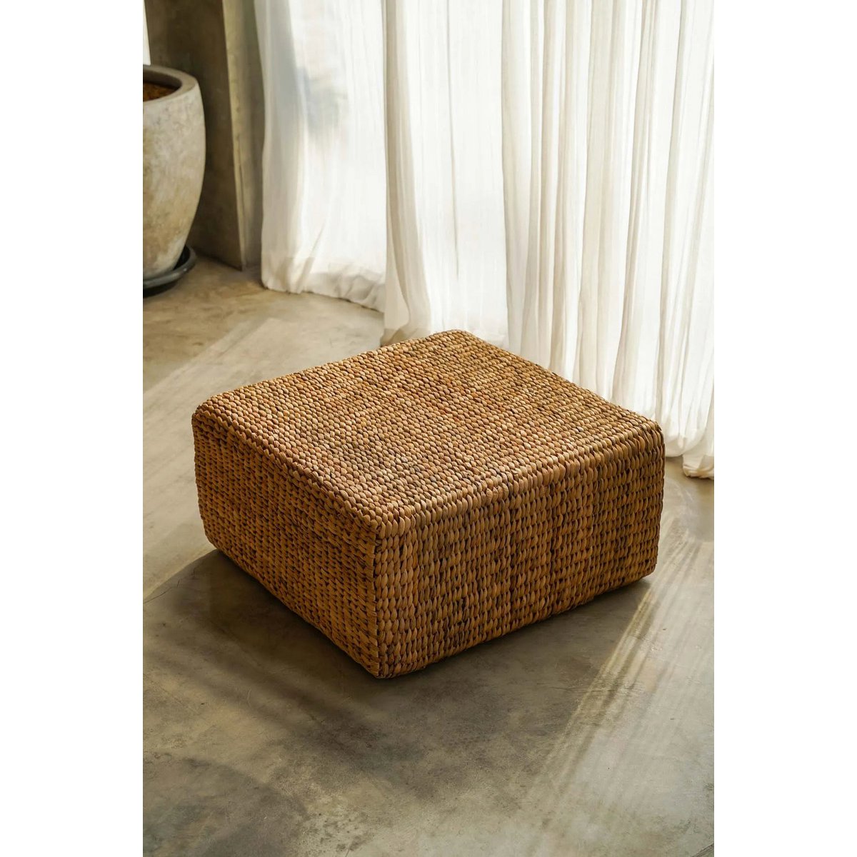 The Hyacinth Pouffe Square - Natural - M
