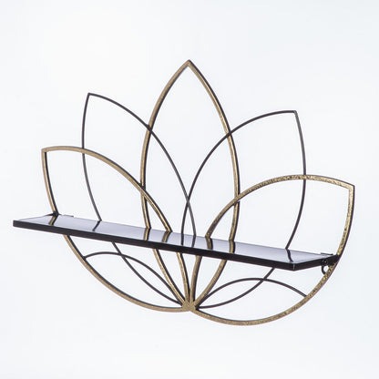 Lotus shelf, black H.37 cm