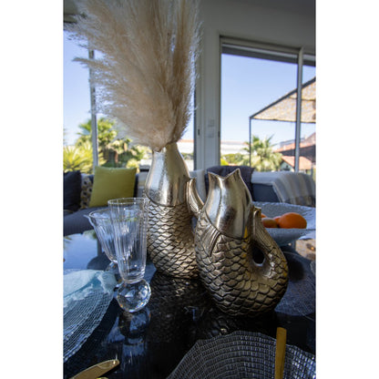 Golden fish vase 16x10x24.5cm