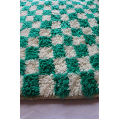 Berber pure wool checkered rug 166 x 269 cm