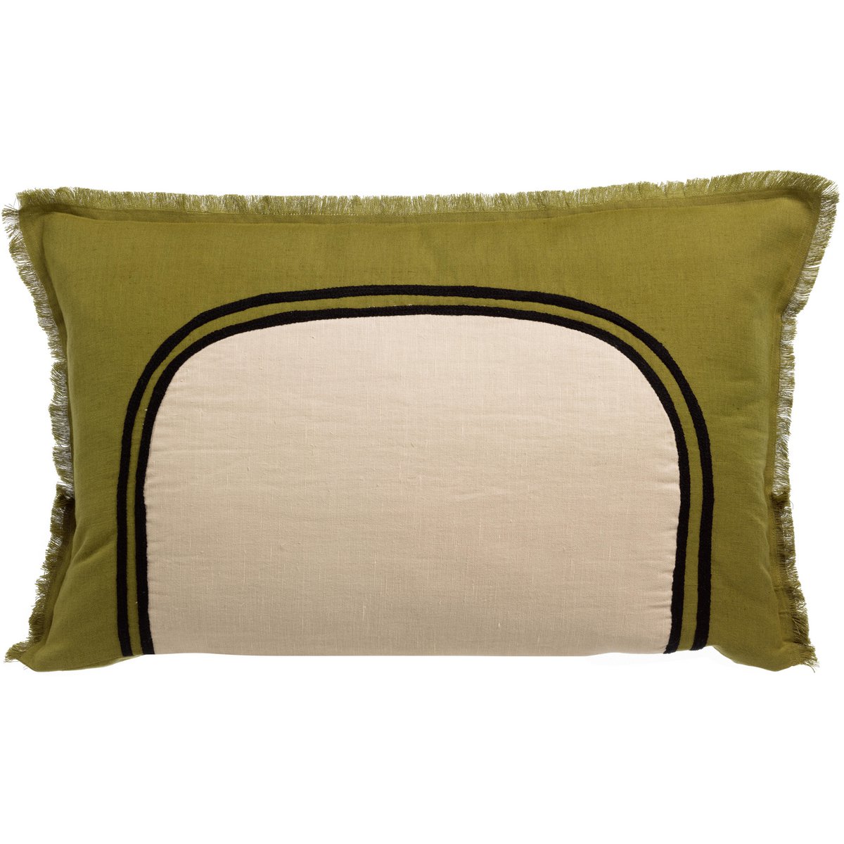 Laly Cèdre two-tone cushion 40 x 65