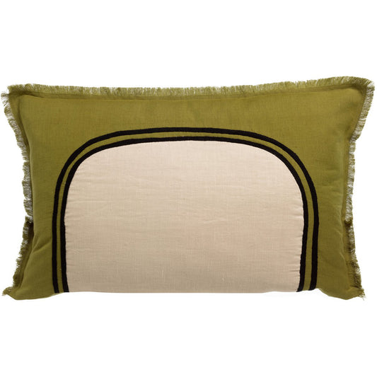 Laly Cèdre two-tone cushion 40 x 65