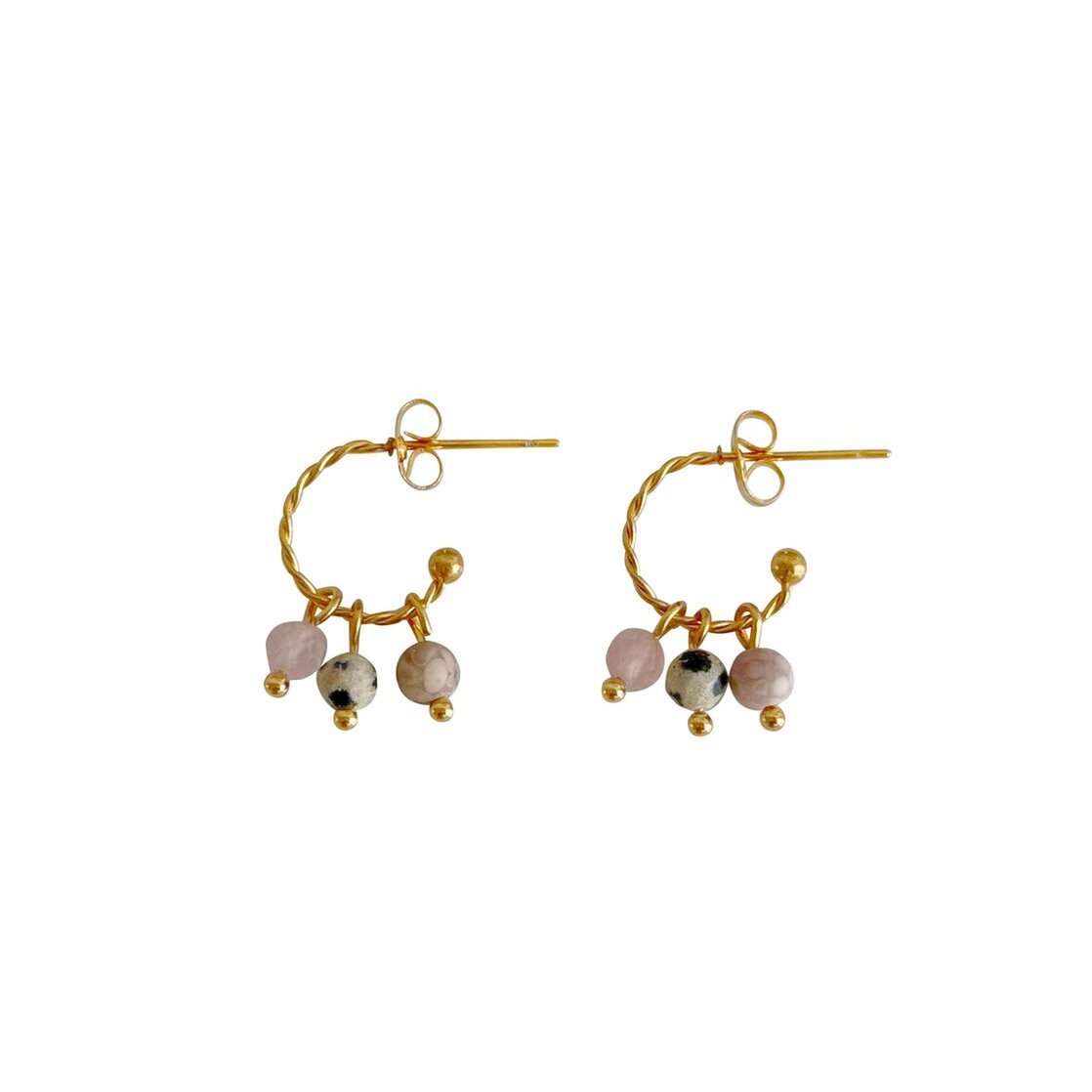 Balance Gemstone Earrings - Gold