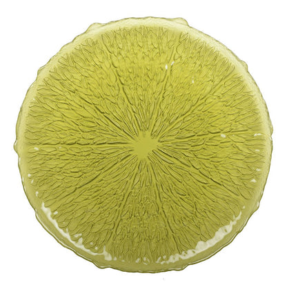 34cm green presentation plate - lemon