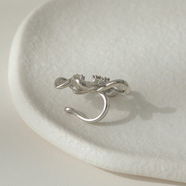 Elegant Sparkling Flower Ear Cuff-One Piece