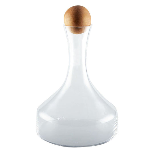 Decanter carafe with wooden cap