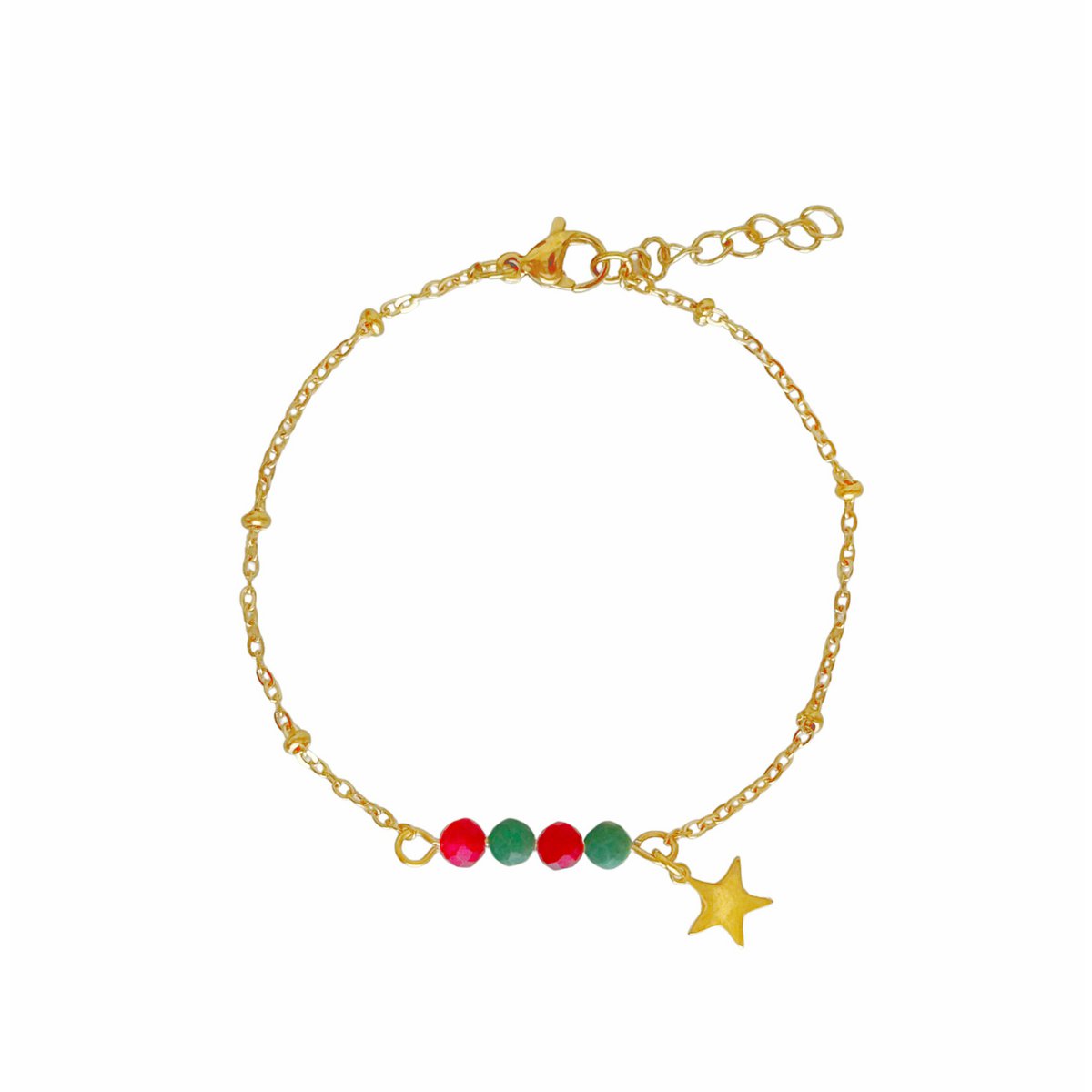 Ruby and Emerald Bracelet - Gold