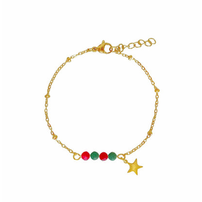 Ruby and Emerald Bracelet - Gold