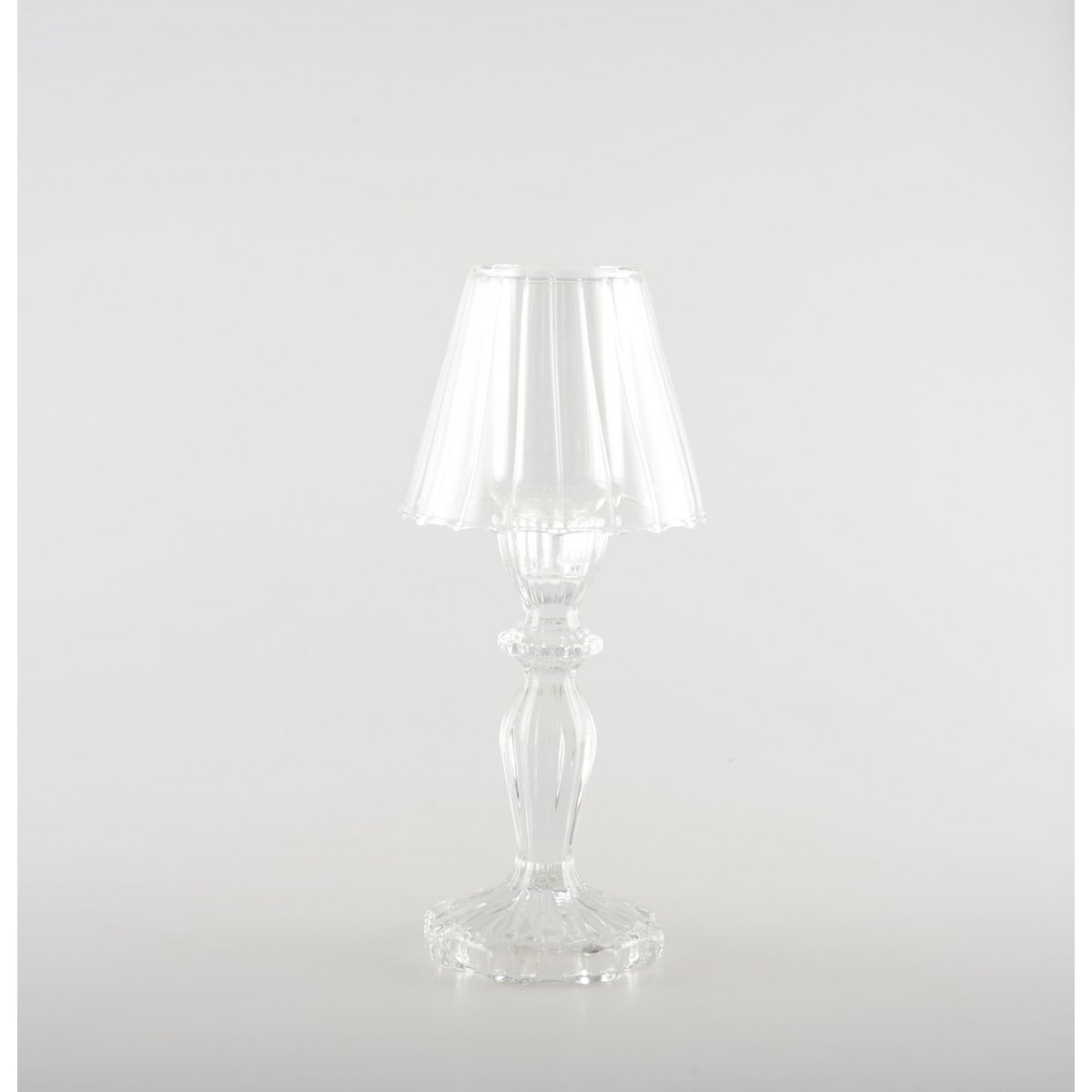 H24.5cm glass candle holder