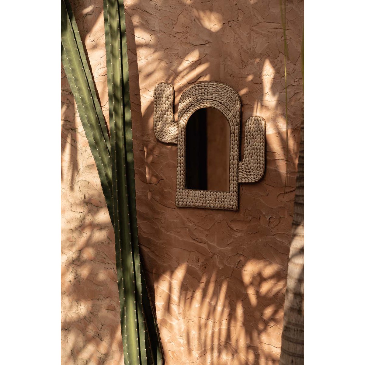 The Cactus Shell Mirror - White