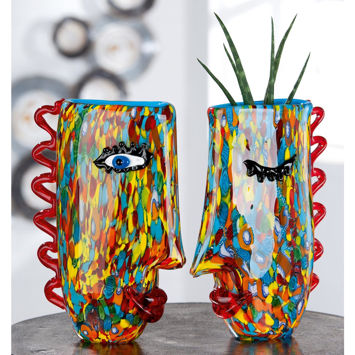 Glasart design vase “Frozen”