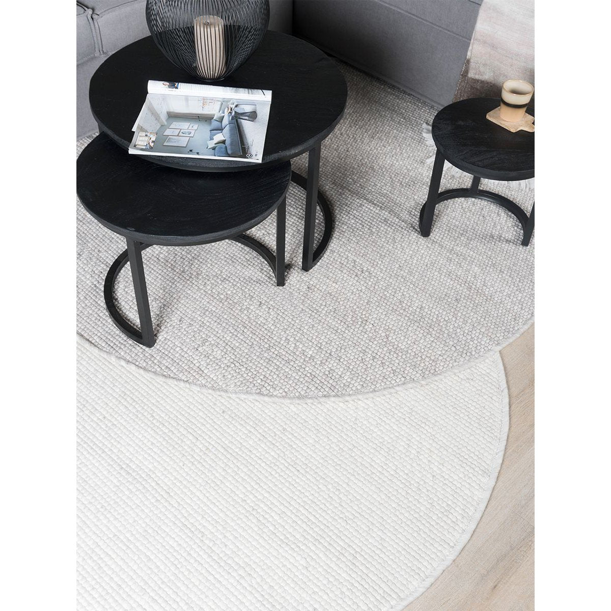 Rug Pebbel 815 - Round ø160 cm