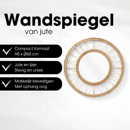 Wall mirror Ludy Light brown