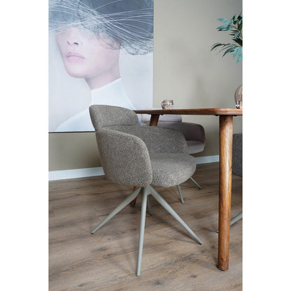 Dining room chair Chase - Bouclé - Brown