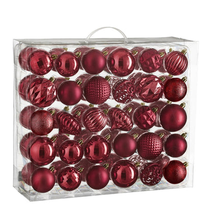 Christmas ball set Dark red
