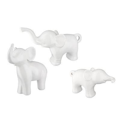 3 pieces Set figure elephant H. 16.5 cm