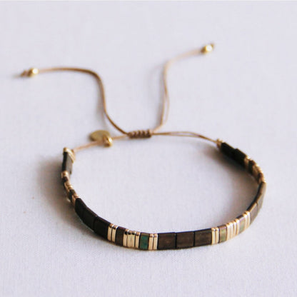 Tilabead bracelet - mocha/gold-plated