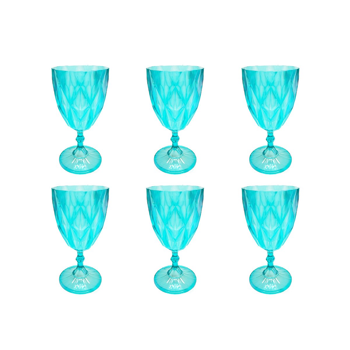 Light green wine glasses - set of 6