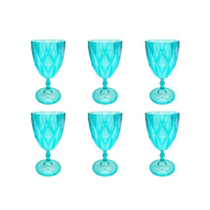 Light green wine glasses - set of 6